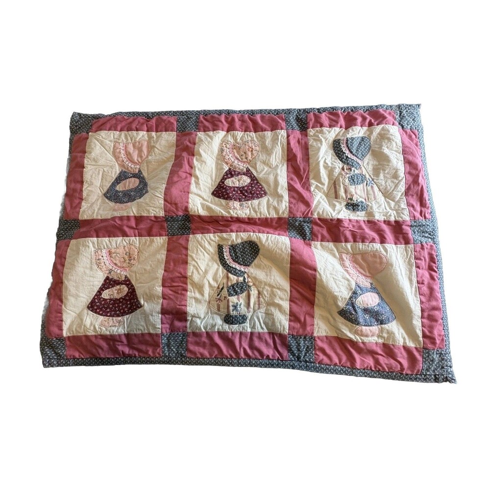 Sun Bonnet Sue Quilt Hanging Tapestry Handmade 38βx23β